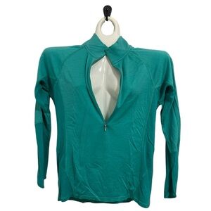Smartwool green classic thermal merino half zip pullover sweater